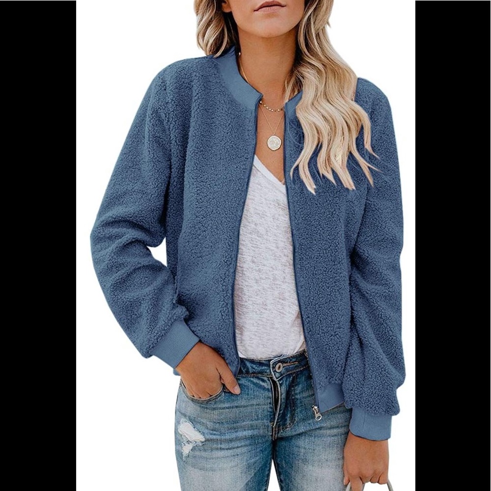 Women's Blue Bomber Jacket